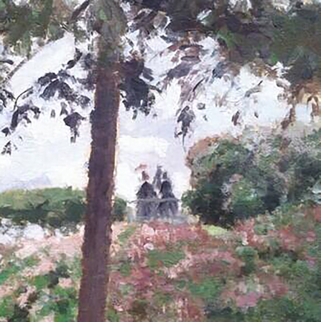 Camille Pissarro, The Public Garden at Pontoise, 1874, the Metropolitan Museum of Art. Detail photos Rachel Cohen.