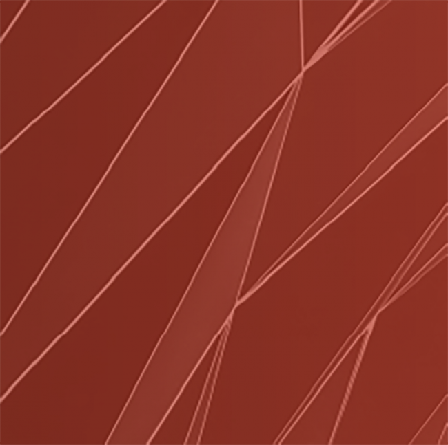 White lines on a maroon background