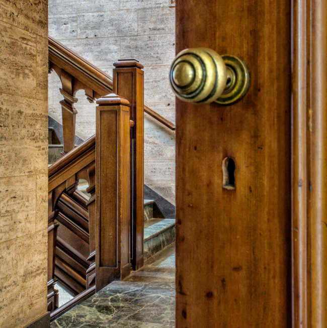 Door to staircase