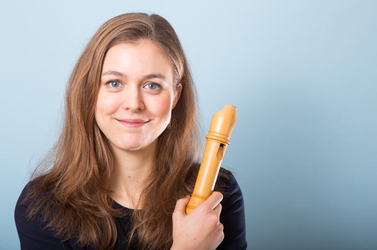 Tabea Debus with Recorder