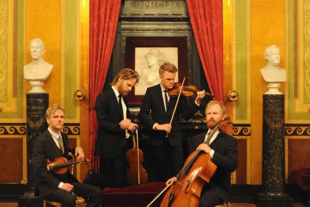 Danish String Quartet with instruments