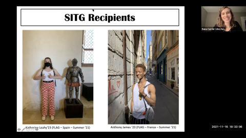 Slide from a PowerPoint presentation on summer grants