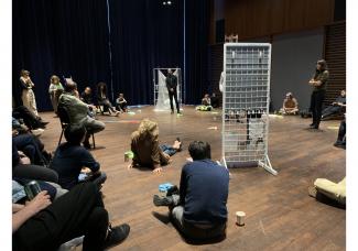 MFA quarter end critiques with DoVA faculty, students and invited critics