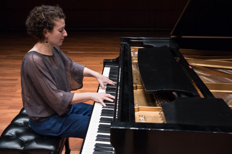 Clare Longendyke at the piano