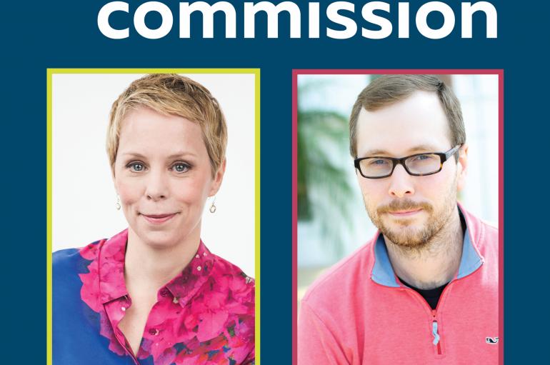 Mission Commission graphic with Augusta Read Thomas and John Corkill