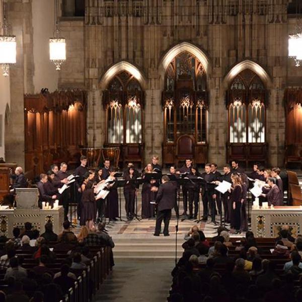 Rockefeller Chapel Choir performing